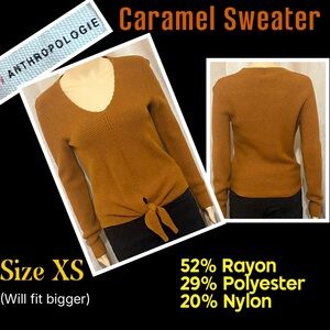 Size XS(will fit bigger)- Caramel Sweater